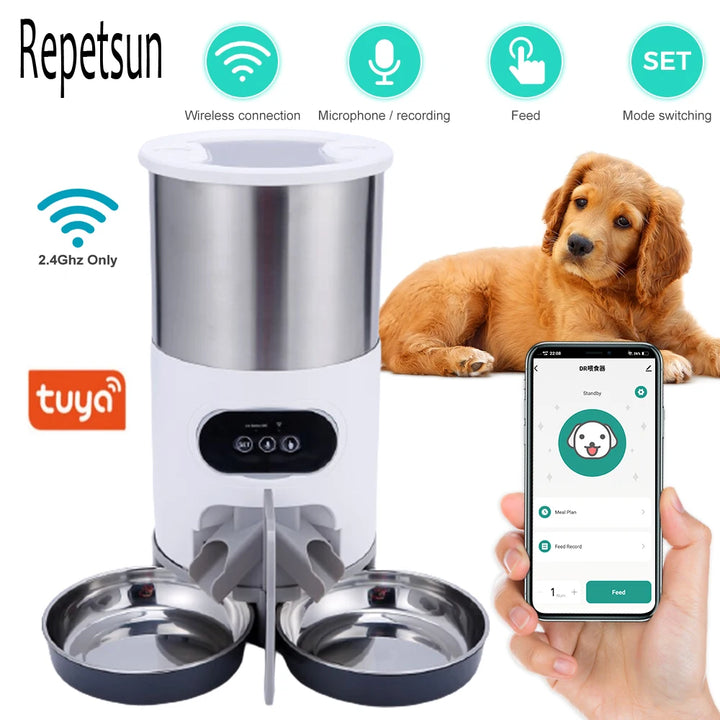 Smart APP Pet Feeder Cat And Dog Food Automatic Dispenser