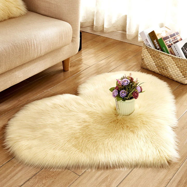 30x40cm Plush Carpet Heart Shaped