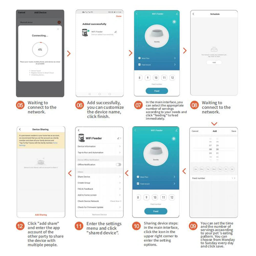 Smart APP Pet Feeder Cat And Dog Food Automatic Dispenser