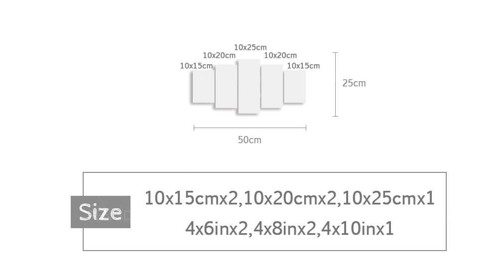 No Framed Canvas 5Pcs MUSTANG GT500