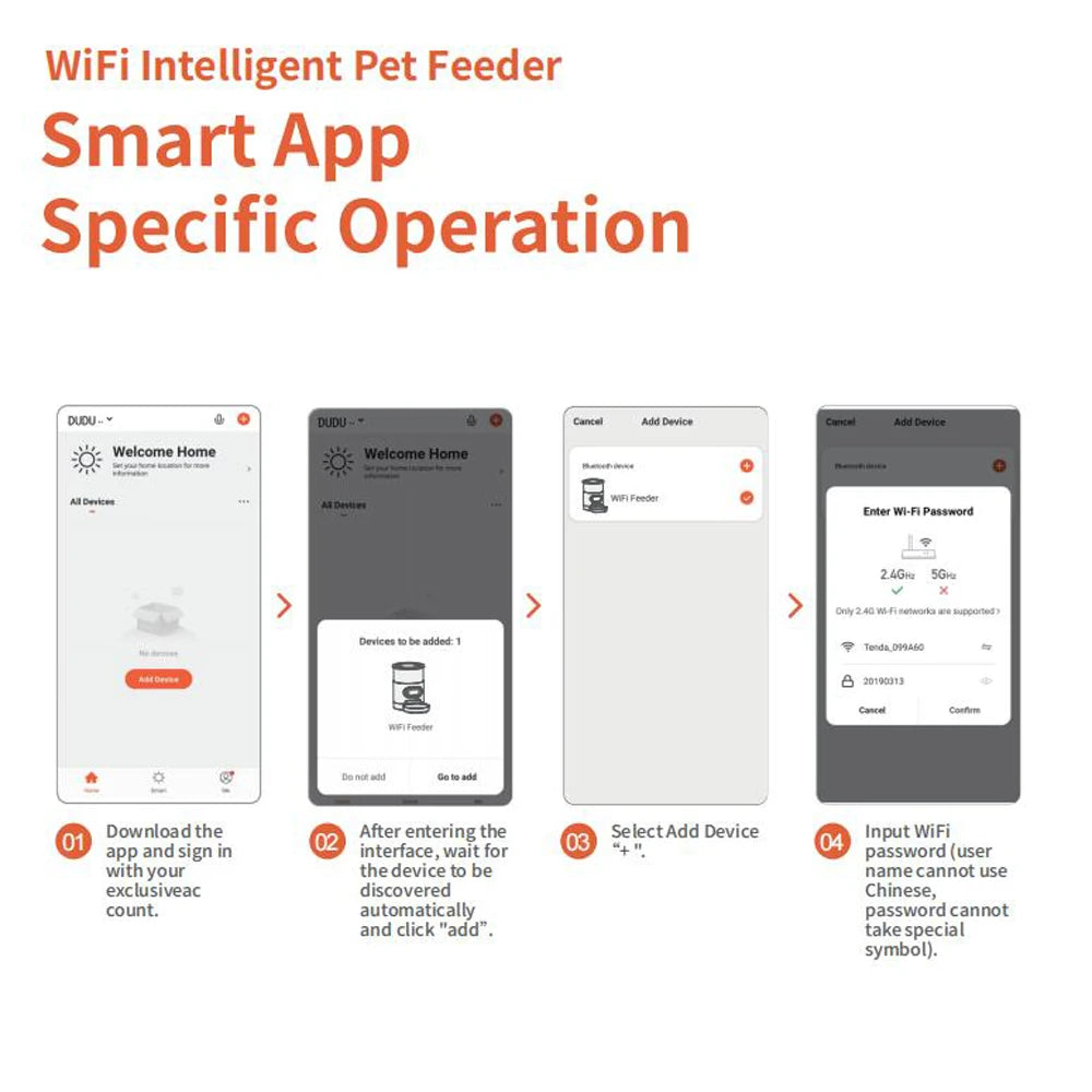 Smart APP Pet Feeder Cat And Dog Food Automatic Dispenser