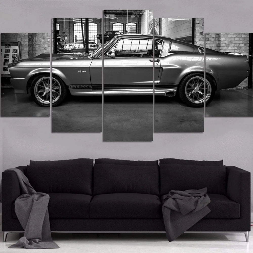 No Framed Canvas 5Pcs MUSTANG GT500