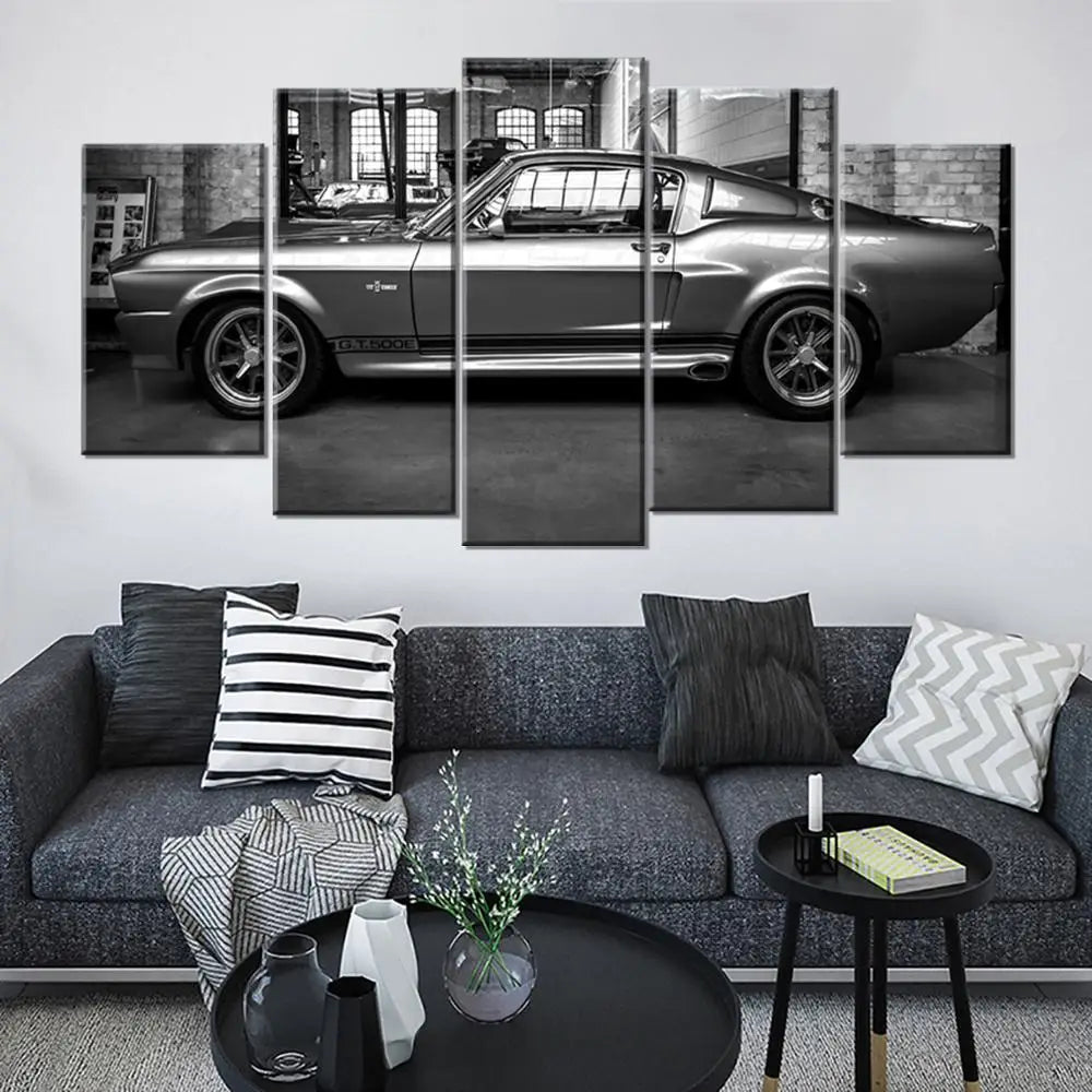 No Framed Canvas 5Pcs MUSTANG GT500