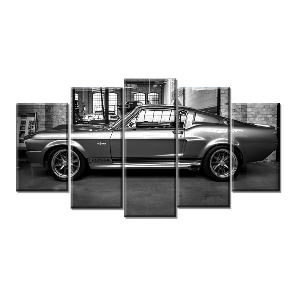 No Framed Canvas 5Pcs MUSTANG GT500