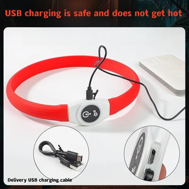New Led Luminous Dog Collar PVC Waterproof