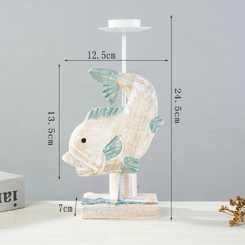 Mediterranean Style Fish-shaped Candlestick