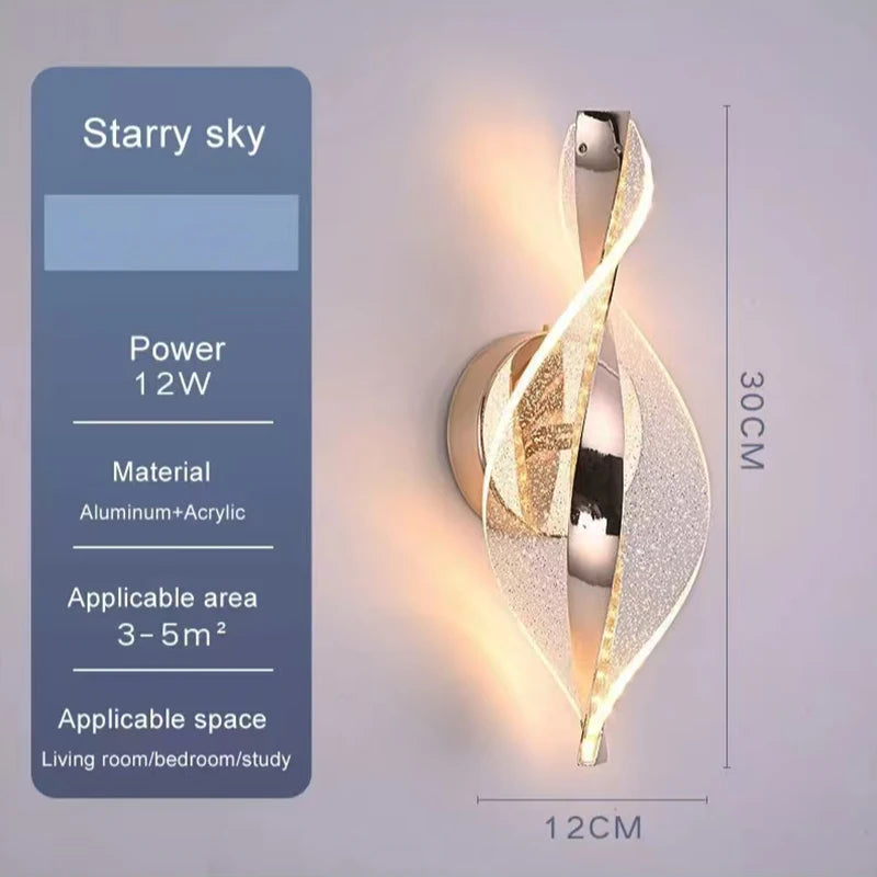 Nordic acrylic LED wall lamp indoor lighting home