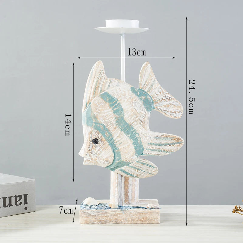 Mediterranean Style Fish-shaped Candlestick