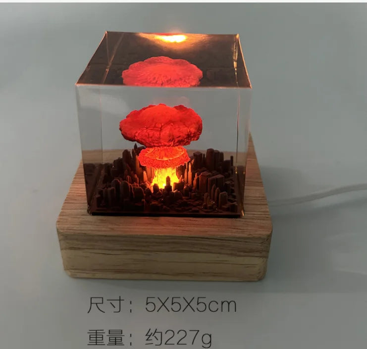 Nuclear Explosion Bomb Mushroom Cloud Lamp