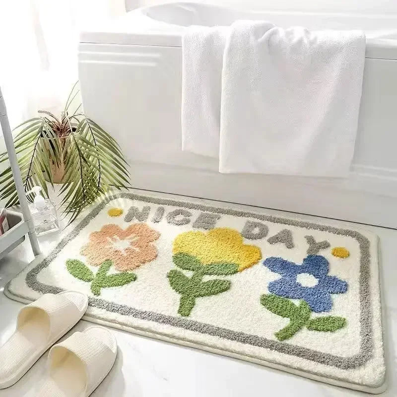 1pc 40*60cm Cute Flower Bathroom Rug