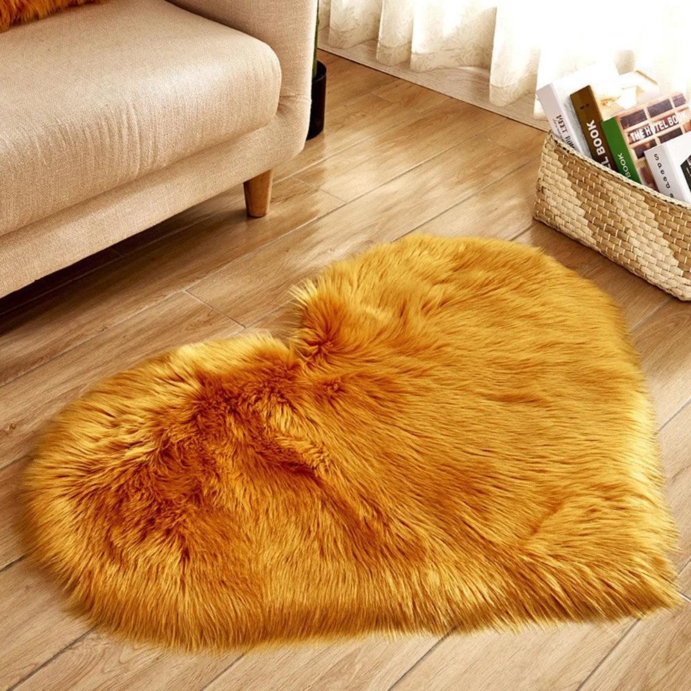 30x40cm Plush Carpet Heart Shaped