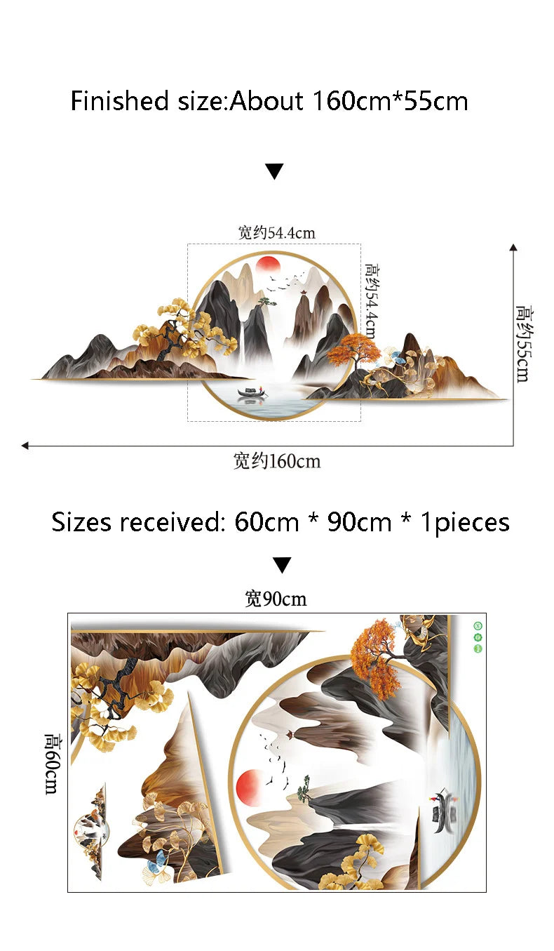 Chinese Style Wall Decor Flower Home Decor`