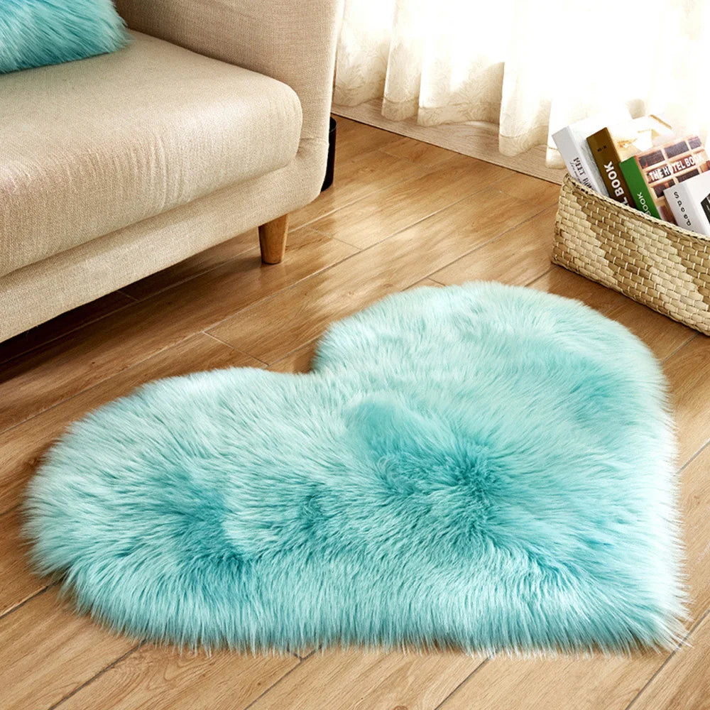 30x40cm Plush Carpet Heart Shaped