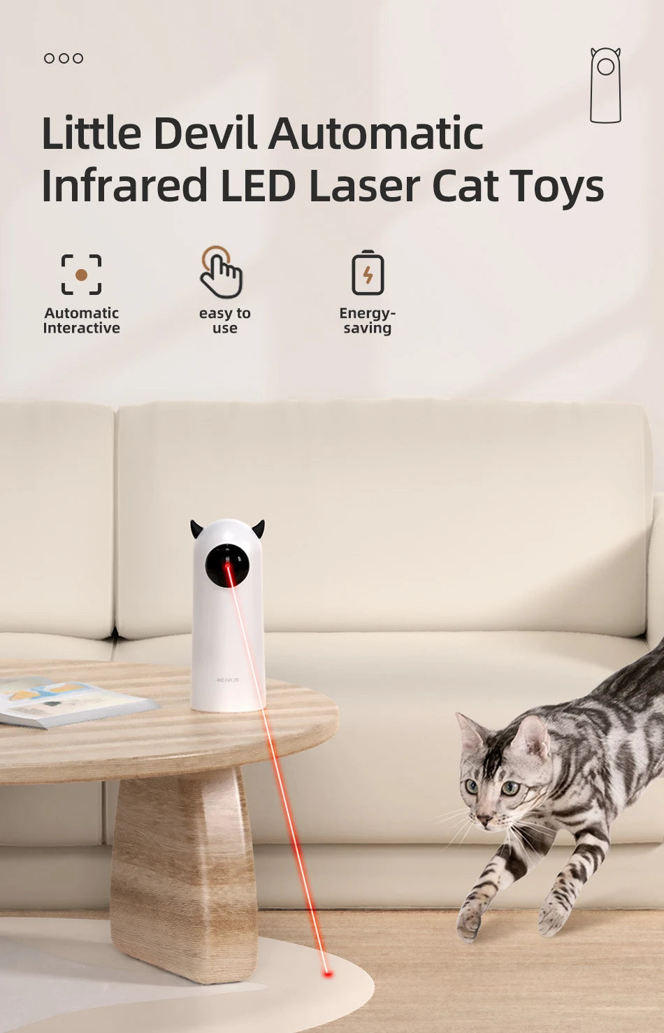 ROJECO Automatic Cat Toys