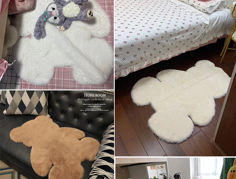 Cute Children Room's Rugs Rabbit  Bear