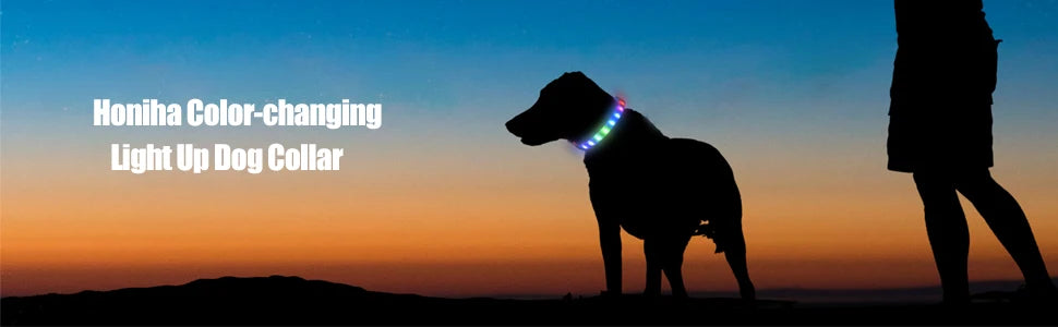 New Led Luminous Dog Collar PVC Waterproof