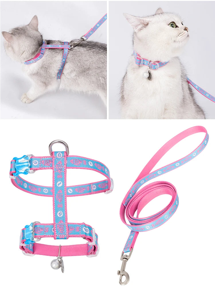 Truelove Pet Cat H-Shape Harness+Leash Set