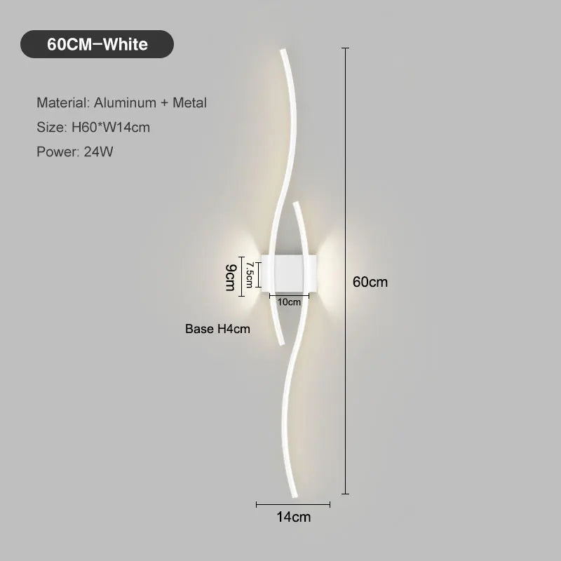 Long Strip LED Wall Lamps for Bedroom