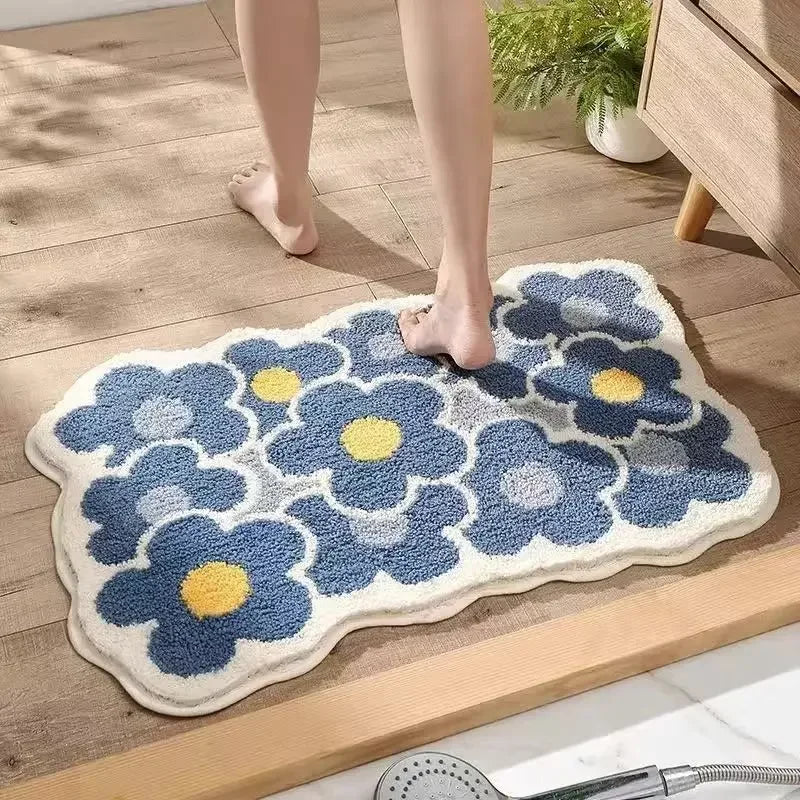 1pc 40*60cm Cute Flower Bathroom Rug