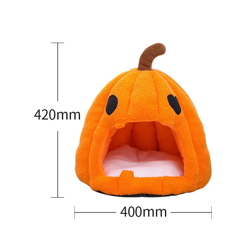 Cute Pumpkin Cat Bed for Indoor Cats Cat House