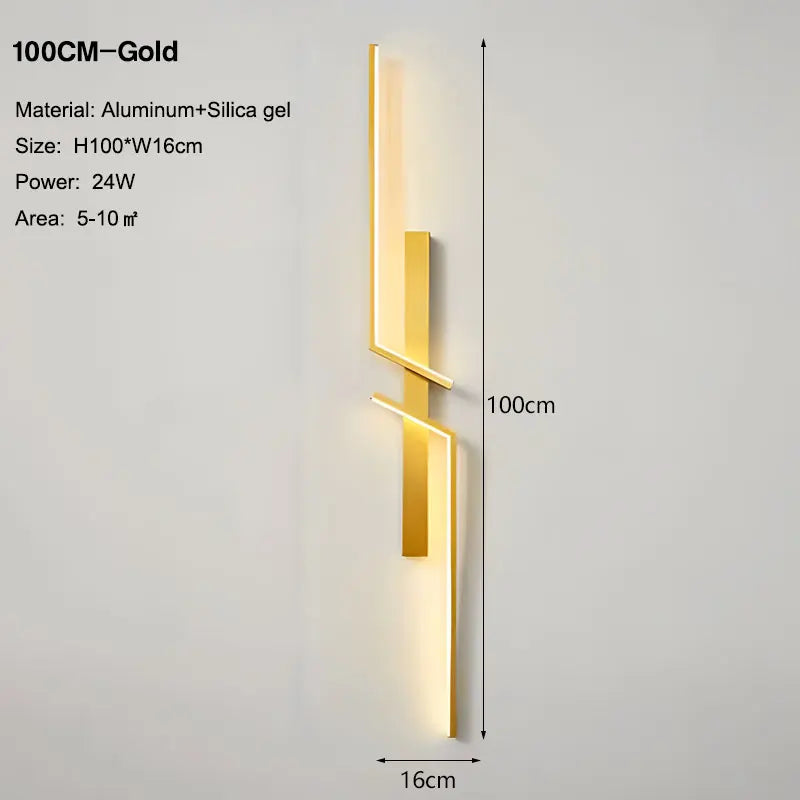Long Strip LED Wall Lamps for Bedroom