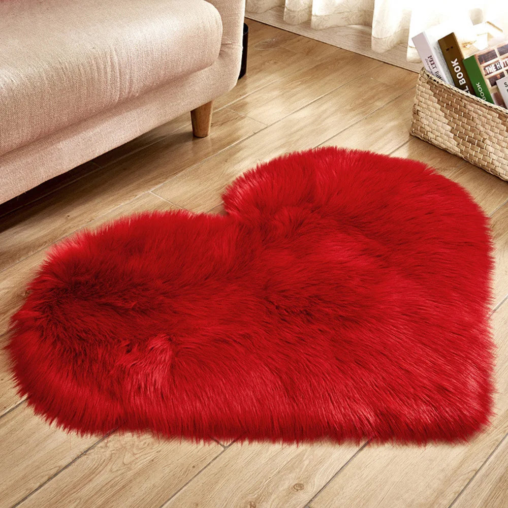 30x40cm Plush Carpet Heart Shaped