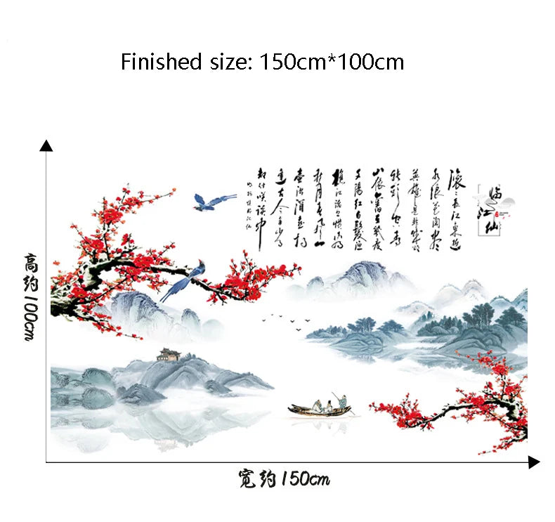 Chinese Style Wall Decor Flower Home Decor`