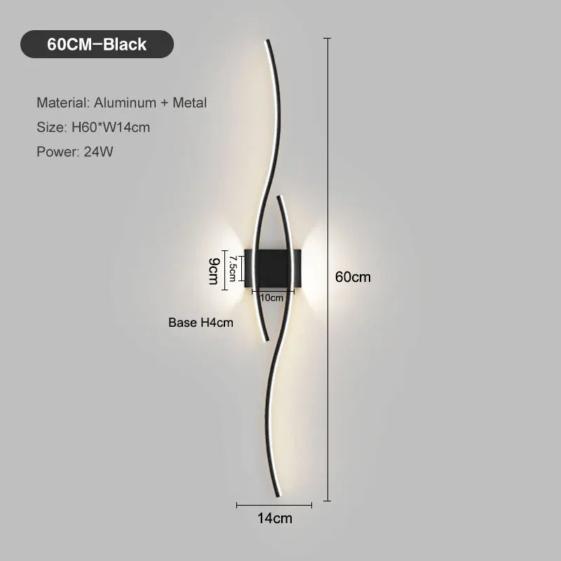 Long Strip LED Wall Lamps for Bedroom