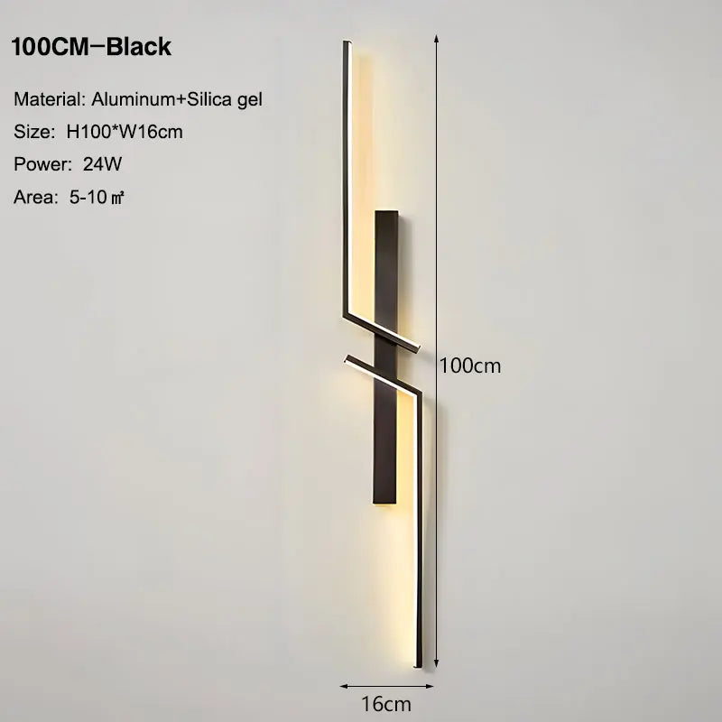 Long Strip LED Wall Lamps for Bedroom