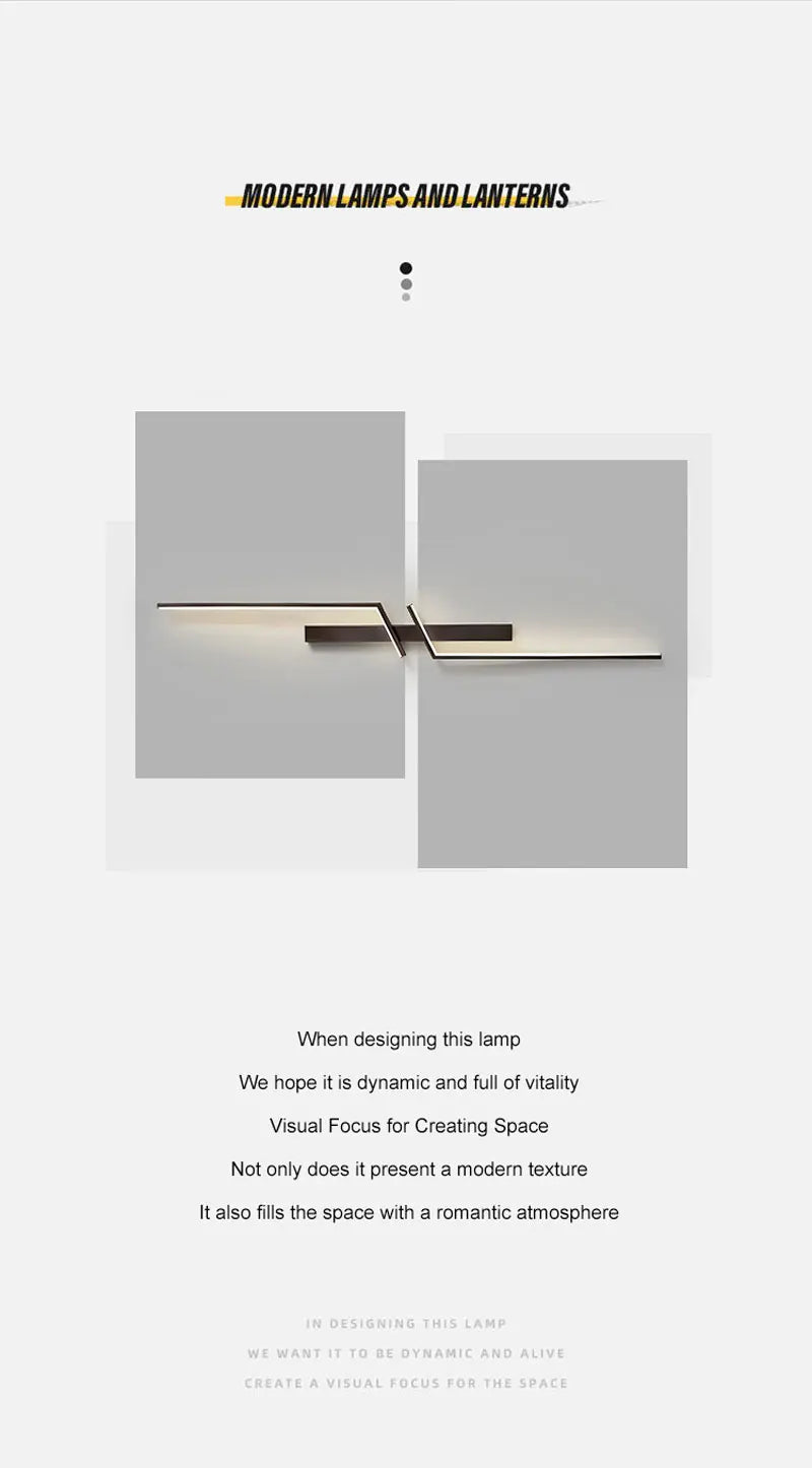 Long Strip LED Wall Lamps for Bedroom