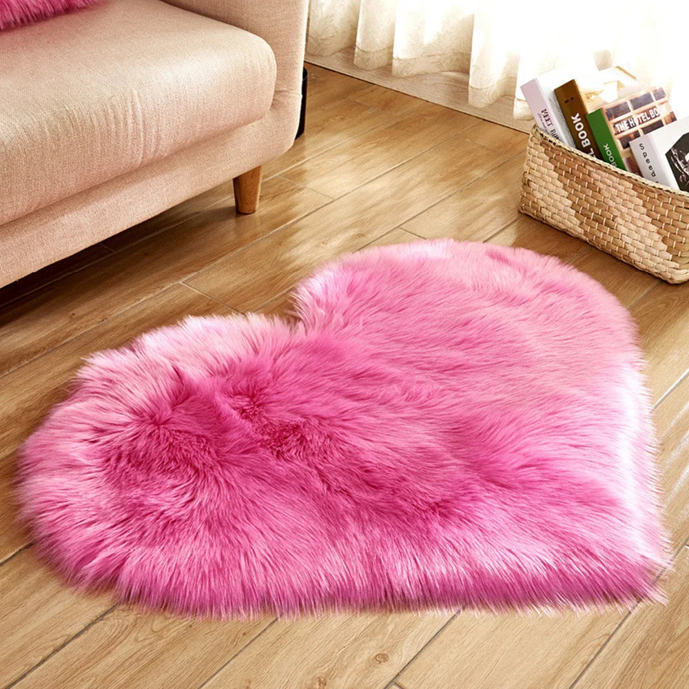 30x40cm Plush Carpet Heart Shaped