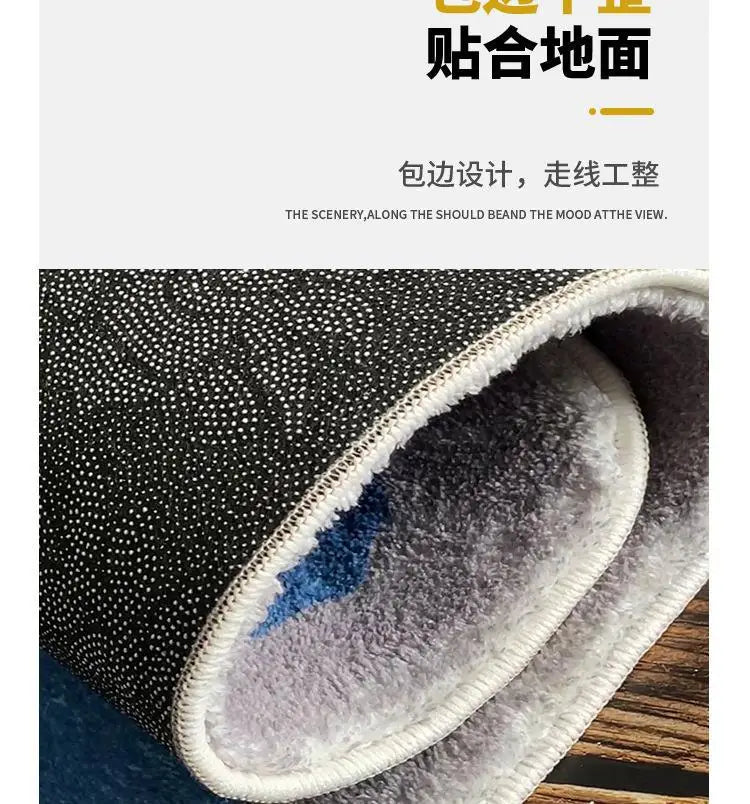 Flower Rug Super Soft Flocking Plush Floor Rug