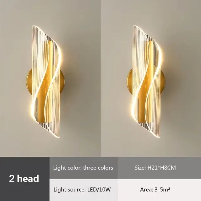 Nordic Modern led Wall Lamps Golden Bird