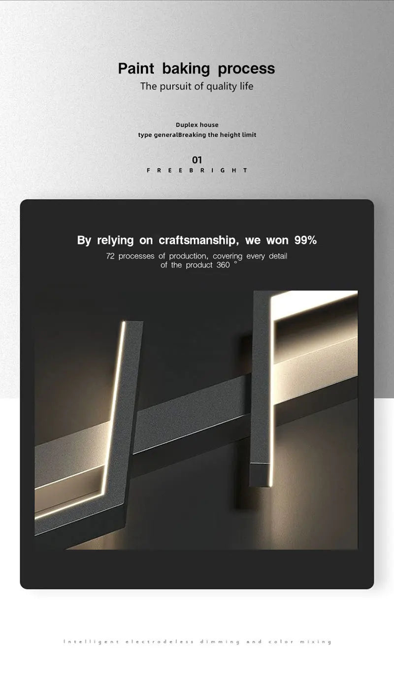 Long Strip LED Wall Lamps for Bedroom