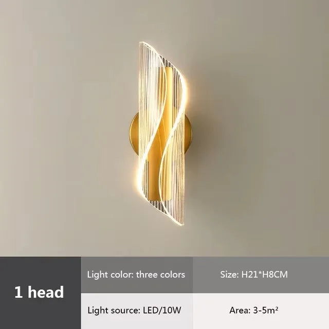 Nordic Modern led Wall Lamps Golden Bird