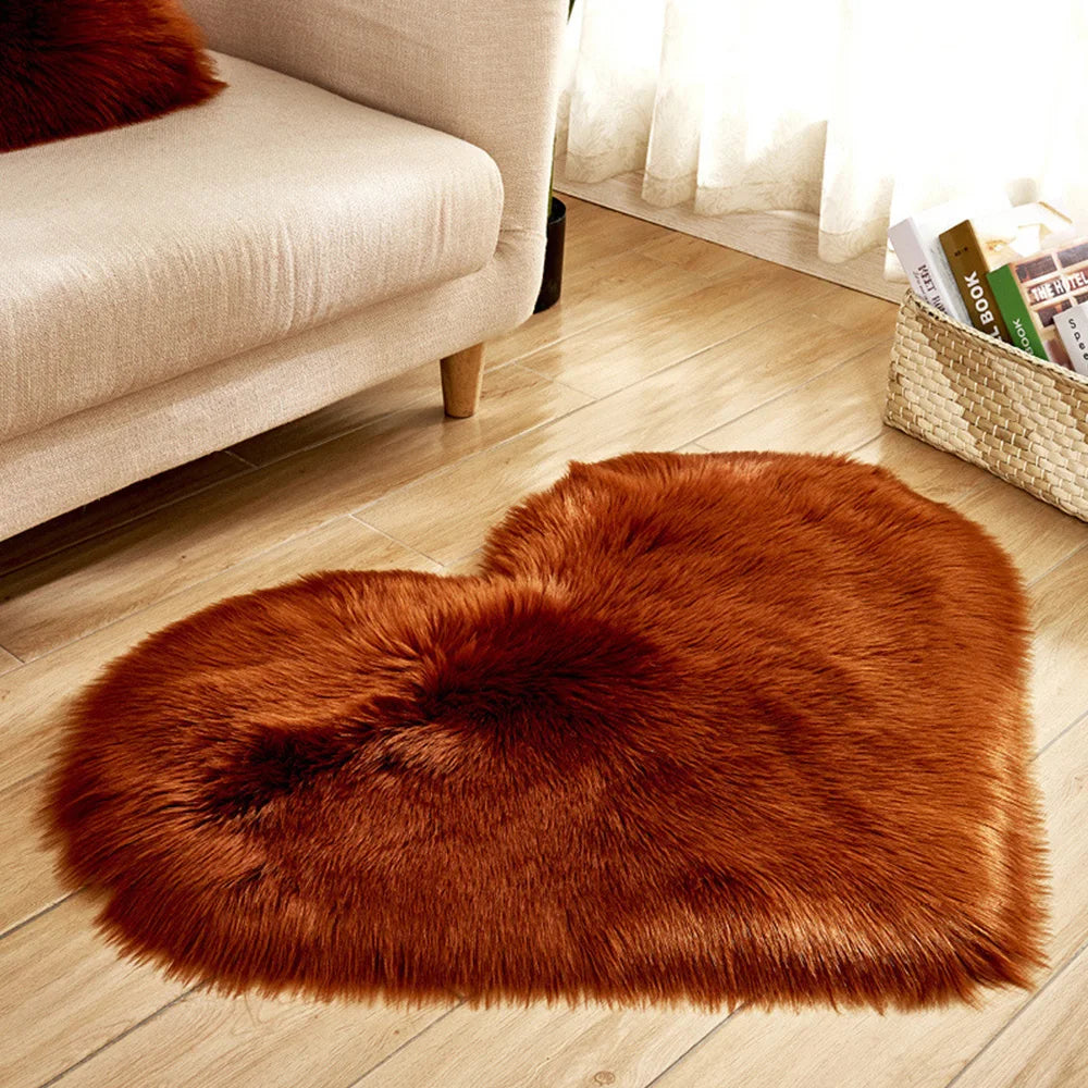30x40cm Plush Carpet Heart Shaped