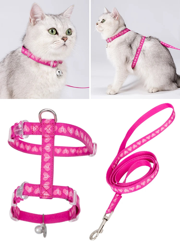 Truelove Pet Cat H-Shape Harness+Leash Set
