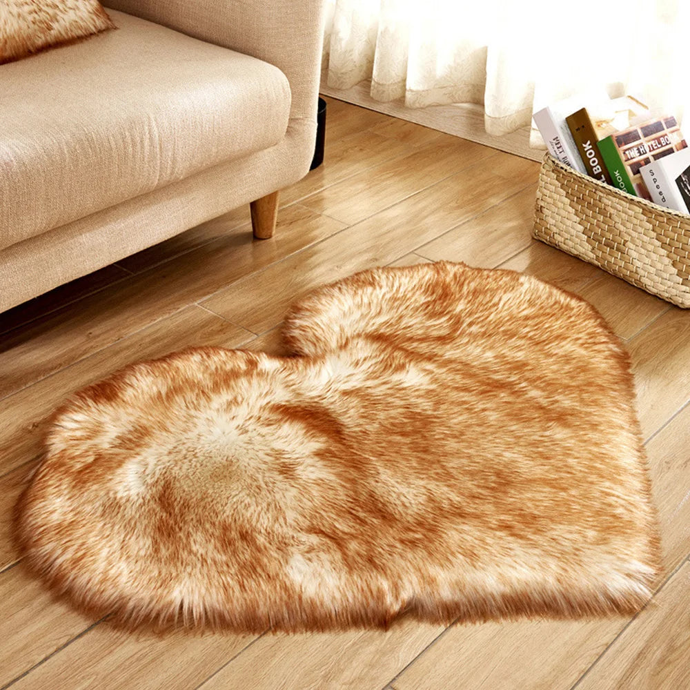 30x40cm Plush Carpet Heart Shaped