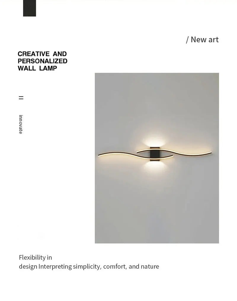 Long Strip LED Wall Lamps for Bedroom