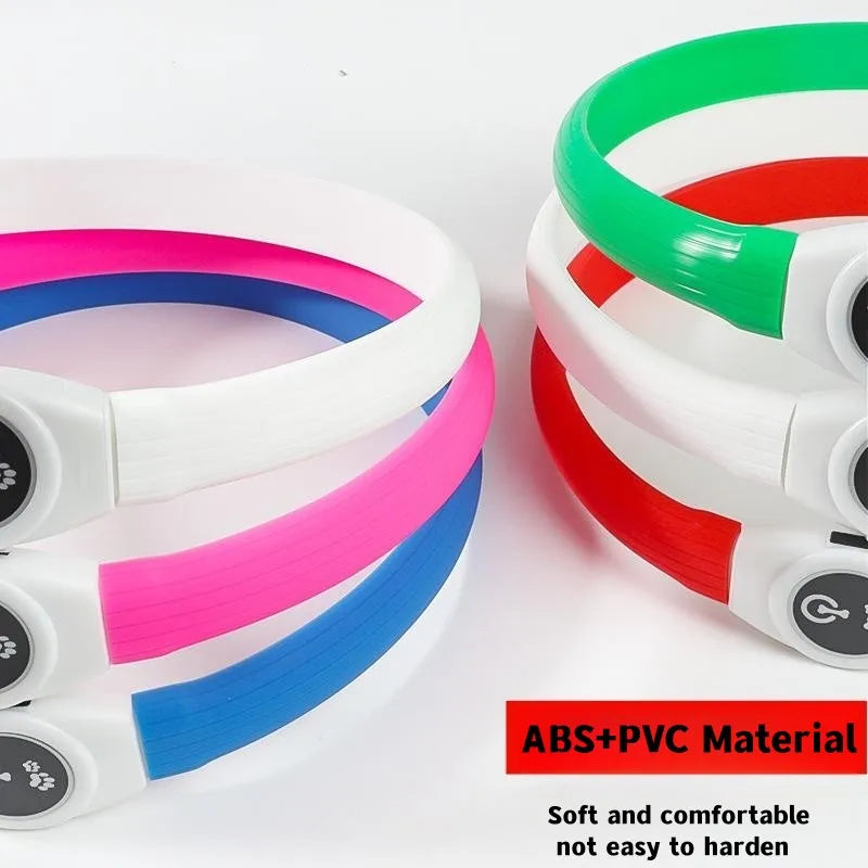 New Led Luminous Dog Collar PVC Waterproof