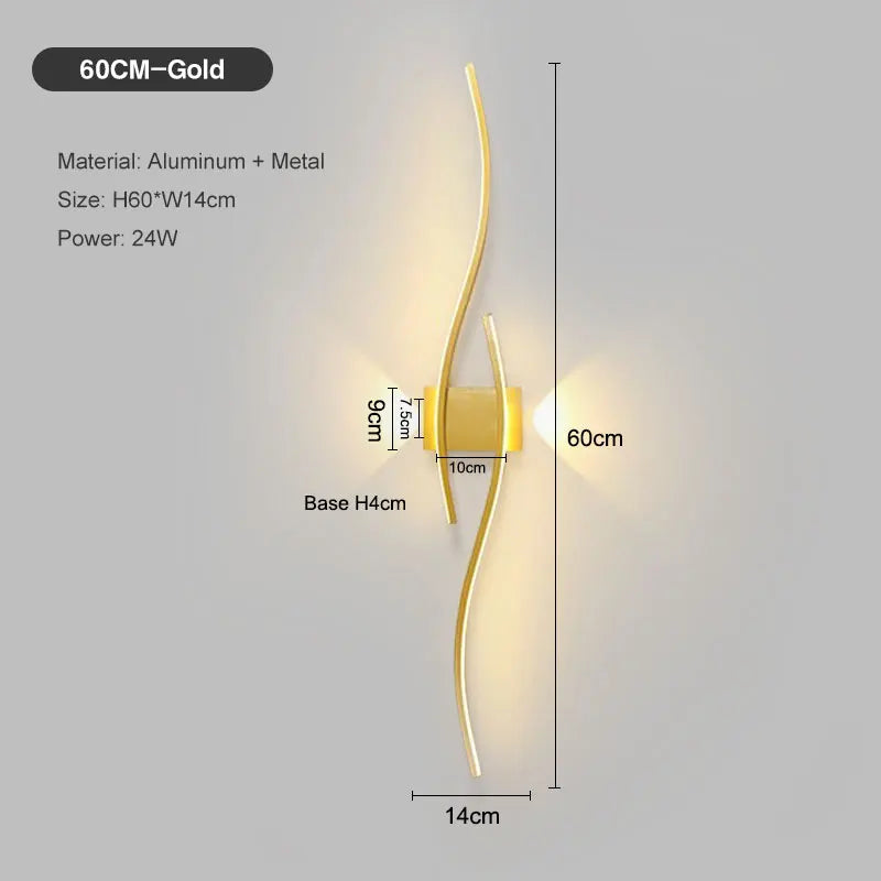 Long Strip LED Wall Lamps for Bedroom