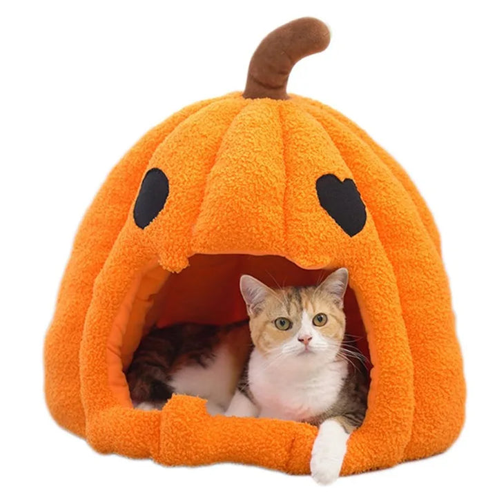 Cute Pumpkin Cat Bed for Indoor Cats Cat House