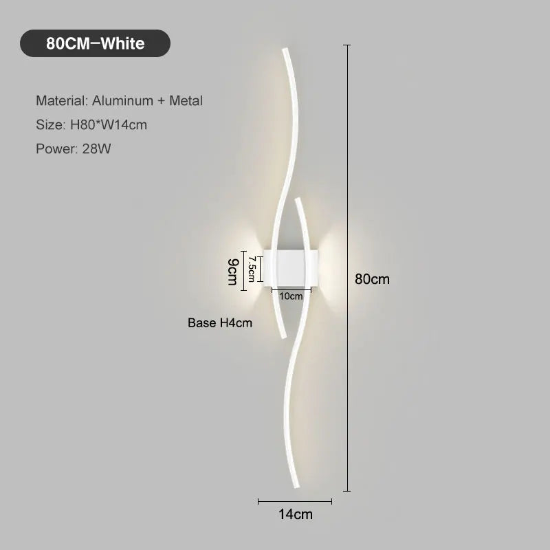 Long Strip LED Wall Lamps for Bedroom