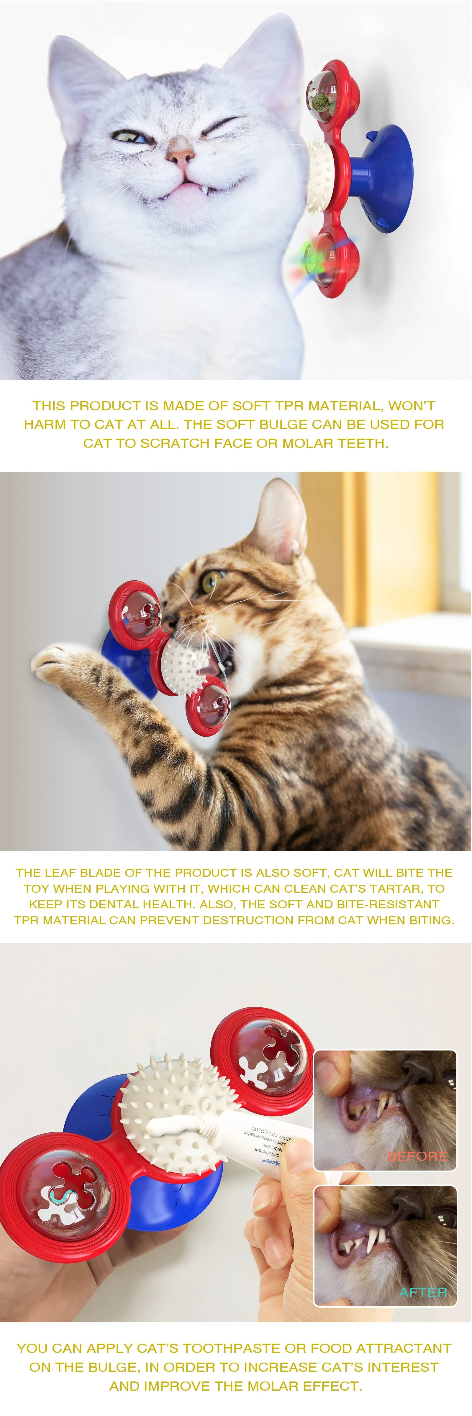 Windmill Cat Toy Interactive Pet Toys