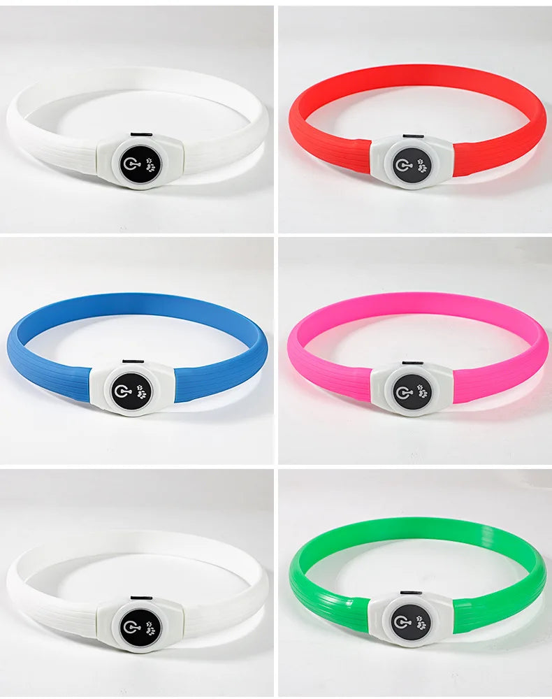 New Led Luminous Dog Collar PVC Waterproof