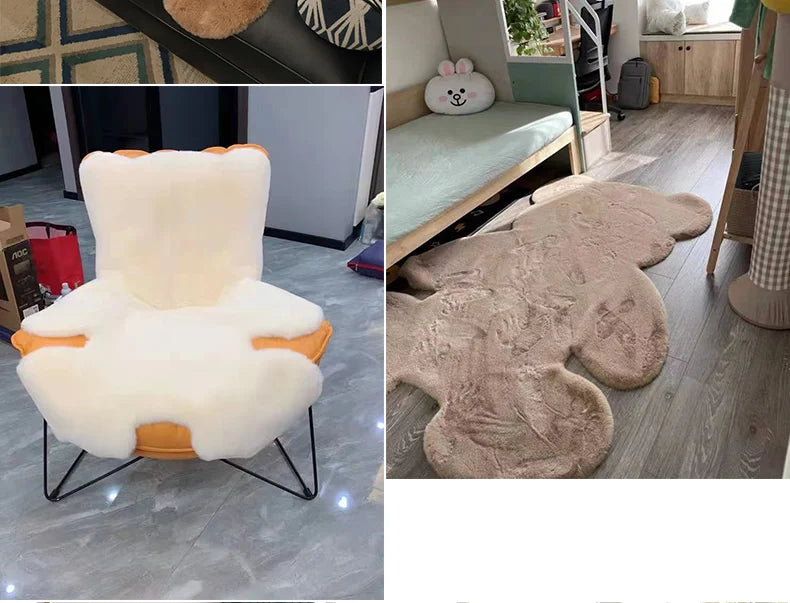 Cute Children Room's Rugs Rabbit  Bear