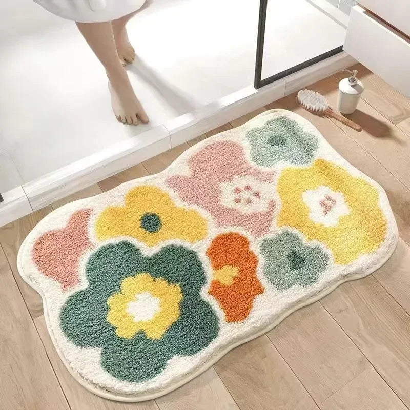 1pc 40*60cm Cute Flower Bathroom Rug