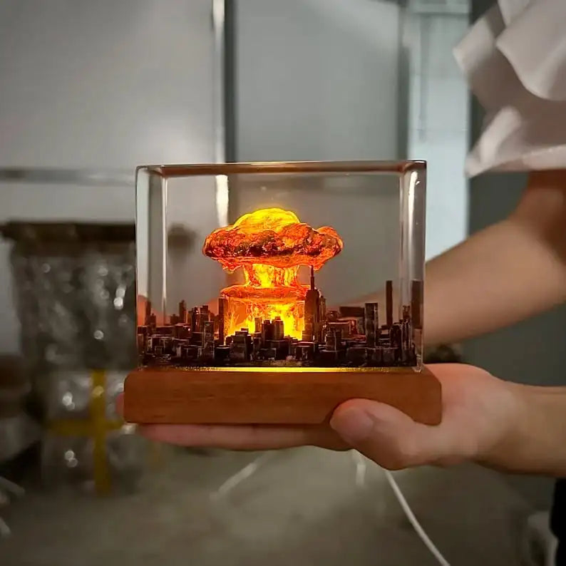 Nuclear Explosion Bomb Mushroom Cloud Lamp