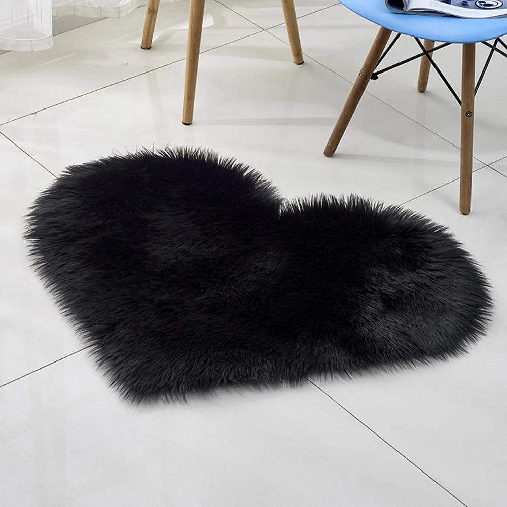 30x40cm Plush Carpet Heart Shaped