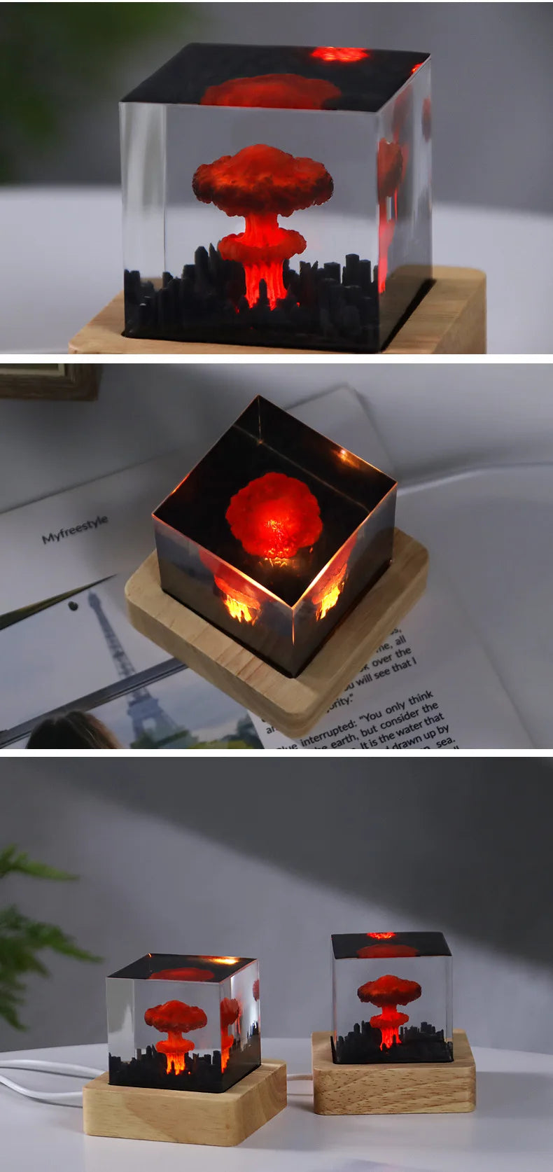 Nuclear Explosion Bomb Mushroom Cloud Lamp